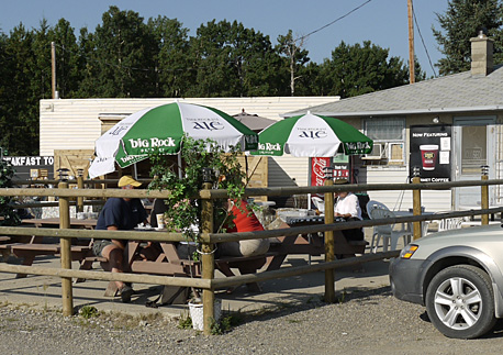 High Country Cafe and outside patio.